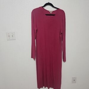 Bordeux side slit dress ribbed size xl
